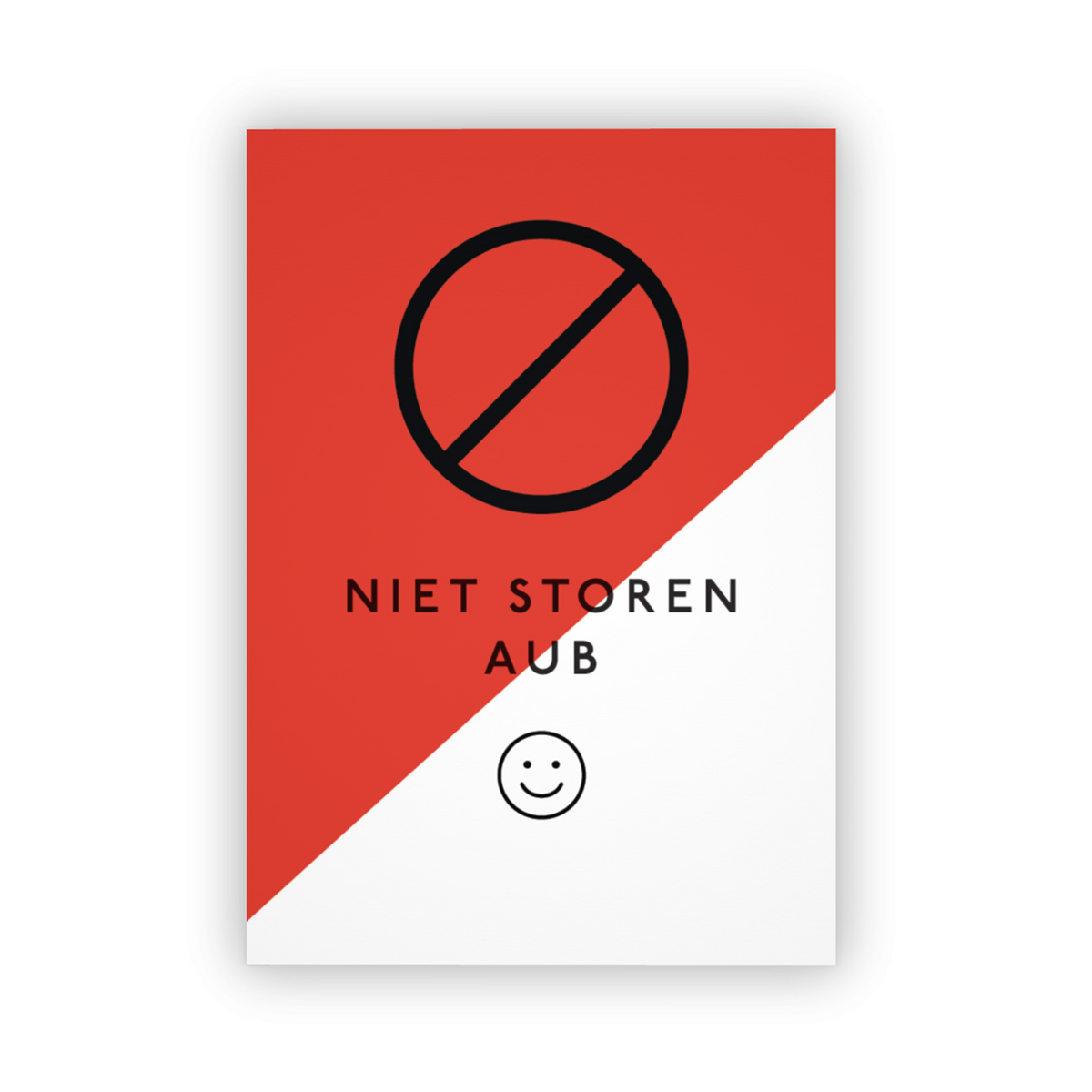 Focuskaartje/Niet Storen kaartje met Messing Houder