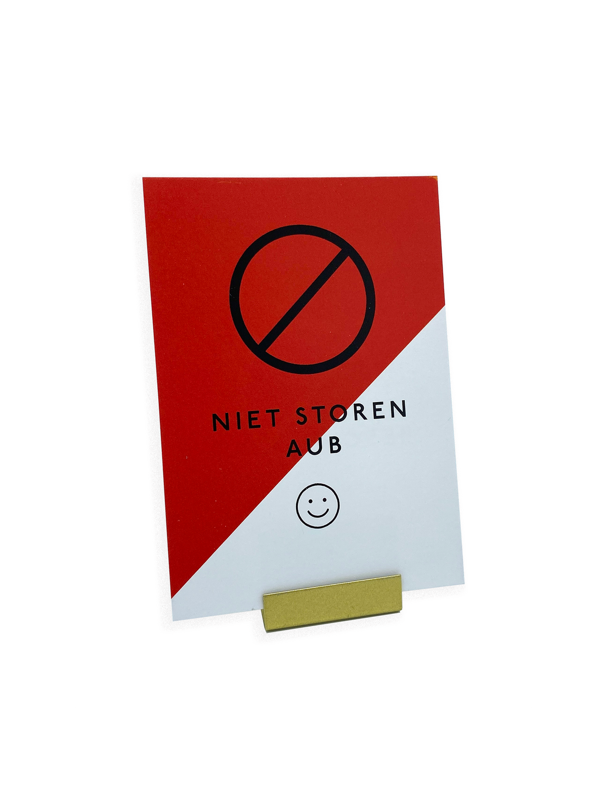 Focuskaartje/Niet Storen kaartje met Messing Houder