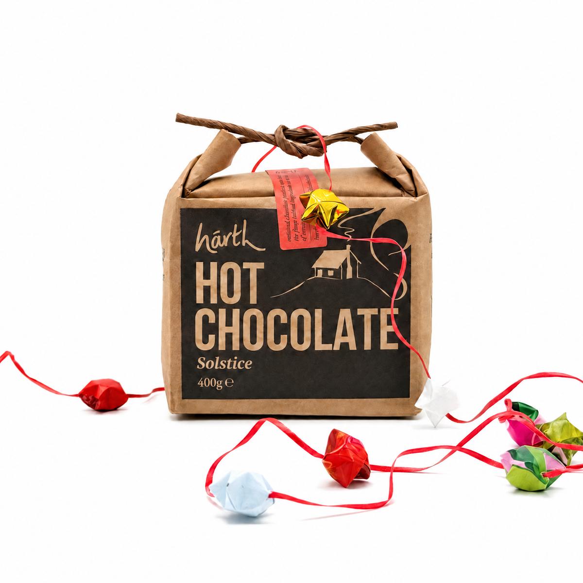 Kerstpakket S voor Vrienden of Relaties | Warme Chocolademelk Hârth Solstice & Mini Kerstslinger