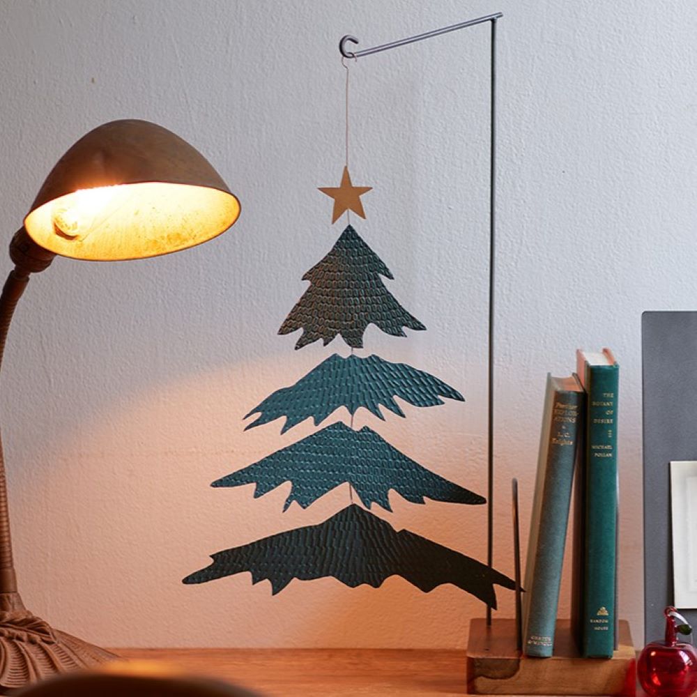 Kleine Kerstboom Mobiel van Blik | Decoratieve Kerstboom