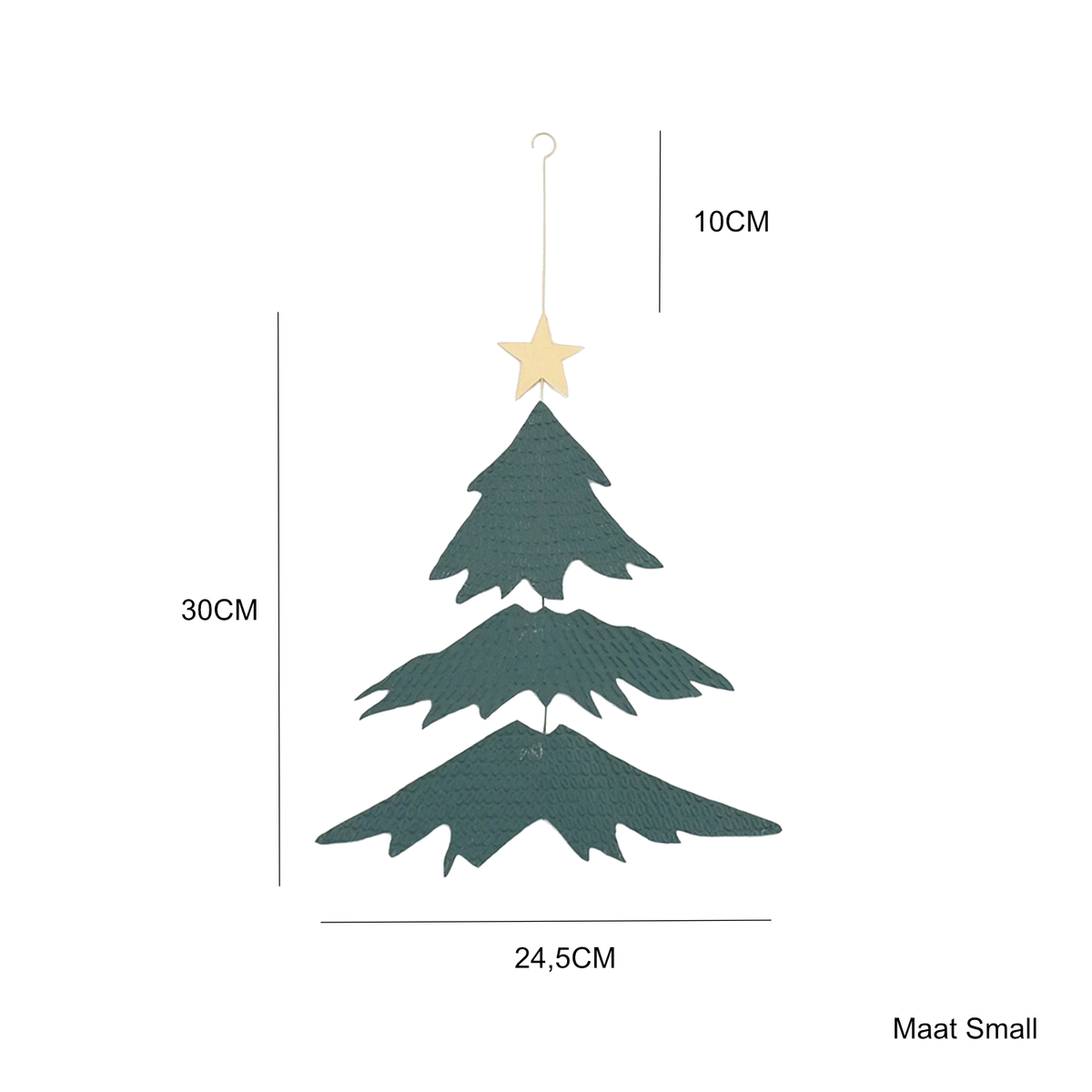 Kleine Kerstboom Mobiel van Blik | Decoratieve Kerstboom