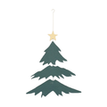 Kleine Kerstboom Mobiel van Blik | Decoratieve Kerstboom