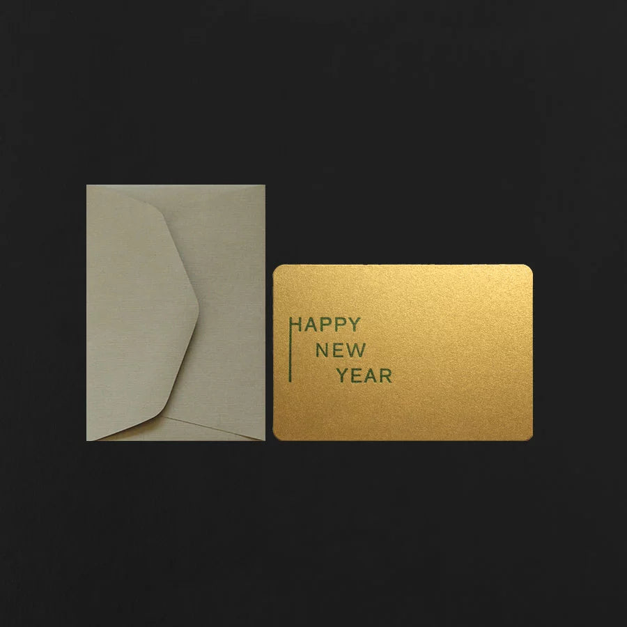 Mini kaart HAPPY NEW YEAR, Gold | Le Typographe