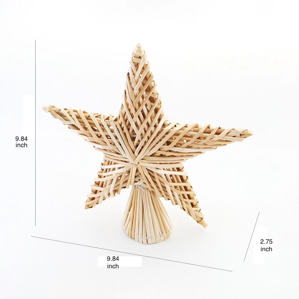 Handgemaakte Kerstster van Stro | Kerstdecoratie & Cadeau | 25cm