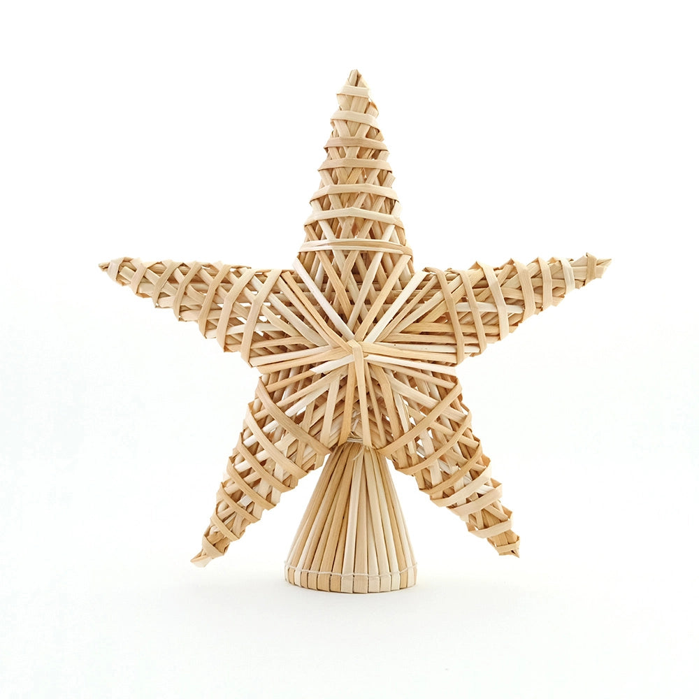 Handgemaakte Kerstster van Stro | Kerstdecoratie & Cadeau | 25cm